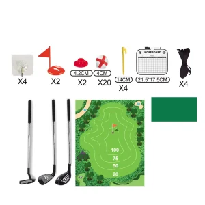 Stainless Steel Kids Golf Training Toy for Ages 5-13 Indoor/Outdoor Play