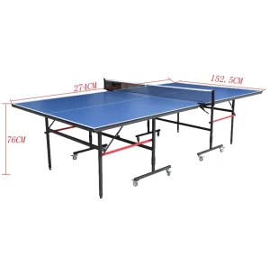 Standard Folding Movable Indoor Ping Pong Table Tennis Table With Table Tennis Racket