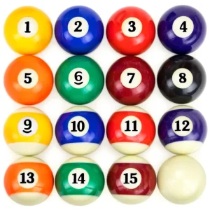 Standard Professional High Quality Customized 16 Billiard Poll Balls Set with 2.25”