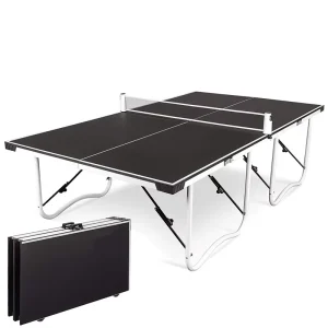 Standard Size Foldable Ping Pong Table Indoor Home Use Handheld Portable Easy Assembly