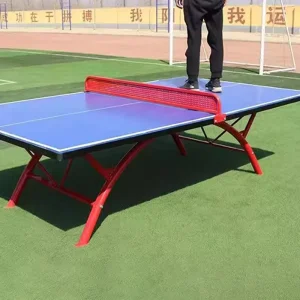 Standard Size Sports SMC Ping Pong Table Set With 50mm Stainless Steel Legs Outdoor Table Tennis Table With Net