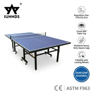 Standard Size Table Tennis Table Movable Custom Logo Foldable Professional Pingpong Table