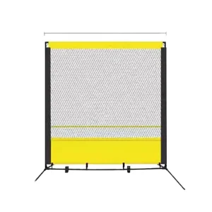 Steel 2.69 ft *4.92 ft Small Size Tennis Training Outdoor Rebound Practice Wall Backboard Net Yellow Black