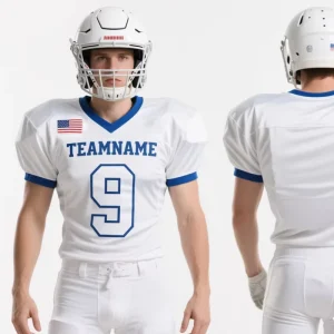 Stitched Sports Wear Classic White Blue American Football Jersey Team Uniform #33 #9
