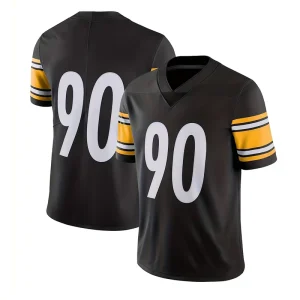 Stock Embroidered Stitched Oversize Rugby Uniform Black Breathable American Football Jersey Uniform