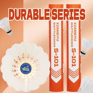 Student Recreational Badminton Shuttlecocks 4.9g Lightweight Natural Feathers Cork Head 12 Pack High Durability Club Players