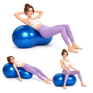 Studio Gym Home Lightweight Inflatable Coordination Elastic Custom Logo Anti-Burst Balance Control PVC Peanut Yoga Ball