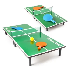 Style Indoor Children’s Educational Toys Mini Ping Pong Table Wooden Table Tennis Table Set With Bats Tennis for Sale