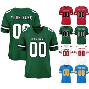 Stylish Heat Transfer Printed American Football Uniforms Full Customization Embroidered Rugby Jerseys Short Breathable