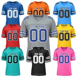 Sublimated America Football Jersey Custom Logo Polyester Breathable Rugby Wear Football Shirts