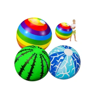 Summer Outdoor New Design Customized Kids Beach Water Ball PVC Inflatable Colorful Balls Beach Toys