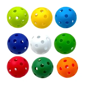 Super Soft EVA 26 Hole Pickleball Durable High Quality High Elasticity Indoor Outdoor Baseball Practice Ball Custom Color Logo