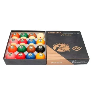 Superior Quality 57.2mm Nine Ball Resin Pool Table Playing Balls Complete Set for Sports