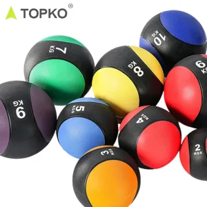 TOPKO Best Seller Double Color Rubber Gym Training New Design Medicine Ball Slam for Core Strength Fitness