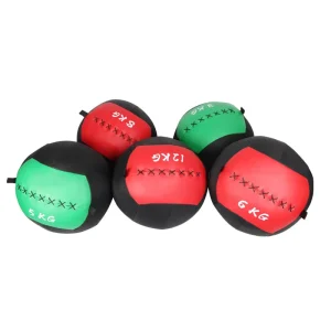 TOPTONS Soft Leather Weighted Strength Training Medicine Ball Wall Balls for Gym Fitness Exercise
