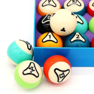 TV12A Crystal Pool Ball Chinese American Crystal Ball Standard Sixteen Color 57.2mm Pool Ball