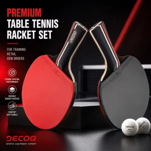 Table Tennis Racket Custom Wood Ping Pong Paddle Set Good Quality Long Handle Table Tennis Racket