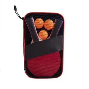 Table Tennis Racket Set 2 Paddles 3 Balls High Elasticity Reverse Rubber Flared Handle