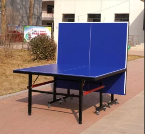 Table Tennis Table Set 15mm SMC Top Metal Frame with Wheel Eco Friendly Durable Foldable Outdoor Pingpong Table
