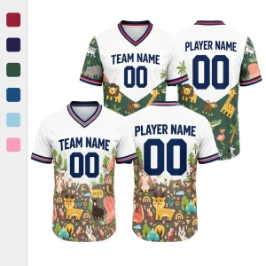 Tailored American Football Shirt Polyester Tear Resistant Puppy Kitten Pattern Stitched Logo for Novelty Gift Item Design Top