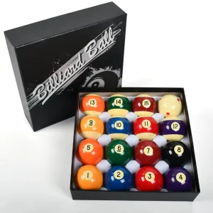 Taiwan a Grade Billiard Balls Set Deluxe Diameter 2-1/4″ Billiard Pool Balls Resin Pool Balls Set TP-B106