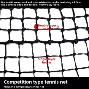 Tennis Net Competition Type Court Netting Training Standard PE Portable Outdoor Double-layer Tournament Net