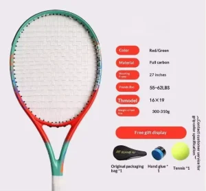 Tennis Racket Full Carbon Adult Portable Lightweight High Elastic Unisex Training Professional Single Game Fujian Made