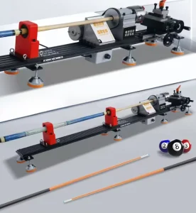 The Billiard Hall Features Quick and Convenient Billiard Cue Lathe Repairing Billiard Cues Suitable for Home Use with Low Noise