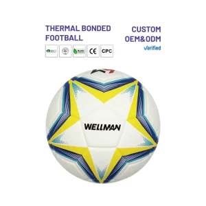Thermal Bonded Diamond PU Material Customizable Color Size 5 Durable Eco Friendly Futball Ball