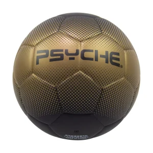 Thermo Bonded Soccer Ball Size 5 Official Black Gold PU Leather Training