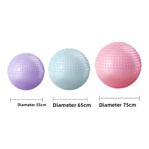 Thickened Explosion-Proof Yoga Ball 65cm Diameter Fitness Stability Ball for Children Pregnant Women Postpartum Recovery Massage