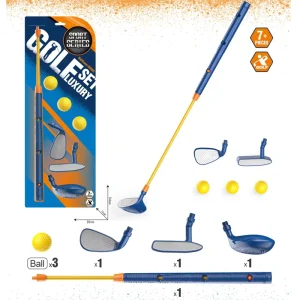 Three Section Telescopic Kids Golf Toy Indoor and Outdoor Aluminum Alloy with Chipping Plastic Material for Children
