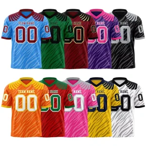 Top Quality Retro Stitched Name Plus Size American Football Jerseys All Teams Rugby Tracksuits With Tiger Stripes