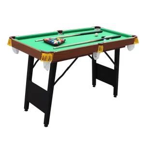 TopSports 4 Foot Portable Billiard Table Beginner Friendly 48″ Folding Pool Table Rubber Cushion Leather for Home Use Kids