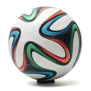 Toprate 12 Panel Thermal Bonded Soccer Ball 3.5mm PU Leather with Metal Laser Ultimate Performance Competition Grade