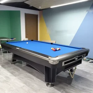 Tournament Billiards Game Pool Table, Professional 9ft Solid Wood Marble Slate American Pool Table