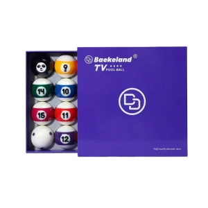 Tournament Level Phenolic Resin Pool Ball Set 16pcs 57.2mm Customizable Purple Set in Box