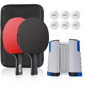 Training Ping Pong Paddle Portable 2 Racket 6 Ball Family Sports Pingpong Racket Set Professional Racket