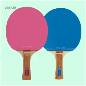Training Pink/green/blue Table Tennis Racket Plate 7 Layer Baseboard Pimples in Rubber Horizontal Ping Pong Bat OEM
