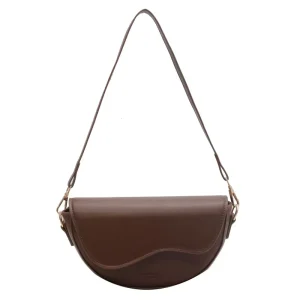 Trendy Retro Versatile Crossbody Bag Fashion Shoulder Underarm Saddle Bag