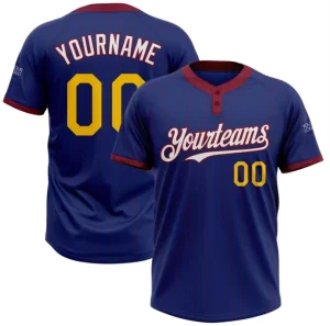 Two Button Softball Jerseys Baseball and Softball Wear Quick Dry Baseball Jerseys