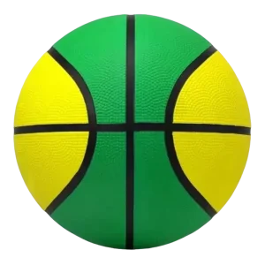 Two Color Flexible Durable Rubber Basketball Available in Sizes 5 6 7 with Customizable Logo