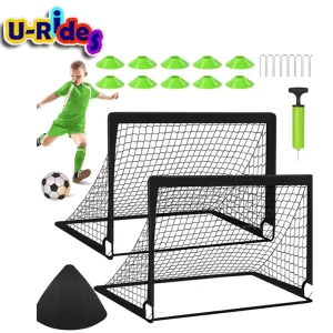 U Rides Factory Sale Portable Folding 4X3FT Soccer Goal Set Easy Removable Kids Football Training Equipment Two Piece