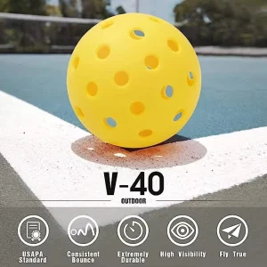 USAPA Approved 40 Hole 74mm Seamless Outdoor TPE Material Pickleball Balls