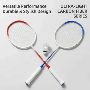 Ultra Light Carbon Fiber Badminton Racket Durable Single Racket Men’s and Women’s Training Competition Professional