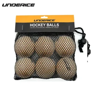 Underice Street Hockey Balls Custom Logo Pack Stickhandling Swedish Wooden Ice Hockey Balls Official Field Hockey Game Balls
