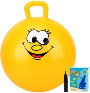 Unisex PVC Inflatable Toy for Kids Age 5-9 J20 Inches Sitting and Bouncing Ball with Handle Kids’ Toy