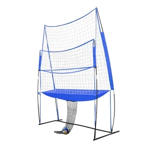 VPN01A 8 ft Wide X 11 ft High Volleyball Practice Net Station for Hitting and Serving Drills Court Equipment