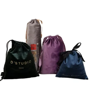 Velvet Drawstring Pouches Flannel Velvet Storage Bags for Jewelry Dustproof Velvet Bags for Hair Dryer Accessories