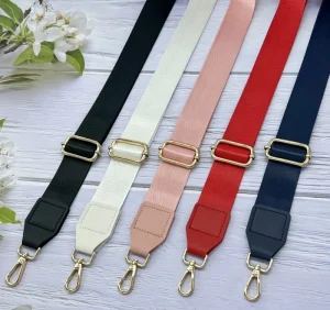 Versatile Solid-color Faux-nylon Herringbone Ultra-light Earthquake-resistant Expandable Crossbody Bag Strap